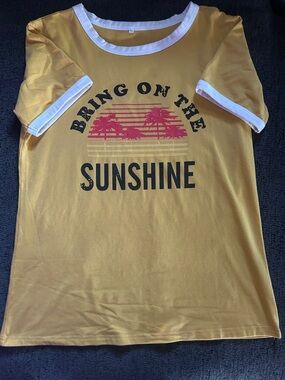Bring On The Sunshine Yellow Graphic Tee